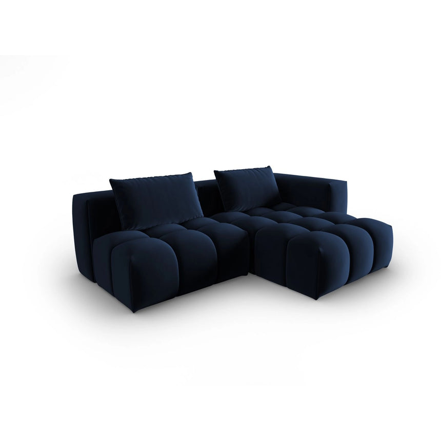Verona Modulares 3-Sitzer Ecksofa, Rechte Seite, aus Samt in Königsblau (Casino Deep Blue), 205x145 cm von Cosmopolitan Design – Bild 3