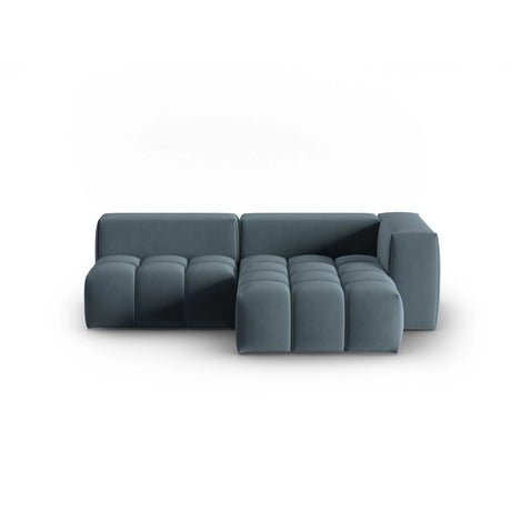 Verona Modulares 3-Sitzer Ecksofa, Rechte Seite, aus Samt in Pastellblau (Casino Dark Blue), 205x145 cm von Cosmopolitan Design – Bild 1