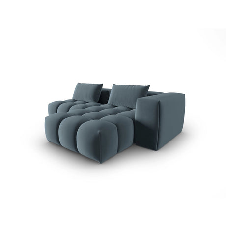 Verona Modulares 3-Sitzer Ecksofa, Rechte Seite, aus Samt in Pastellblau (Casino Dark Blue), 205x145 cm von Cosmopolitan Design – Bild 4