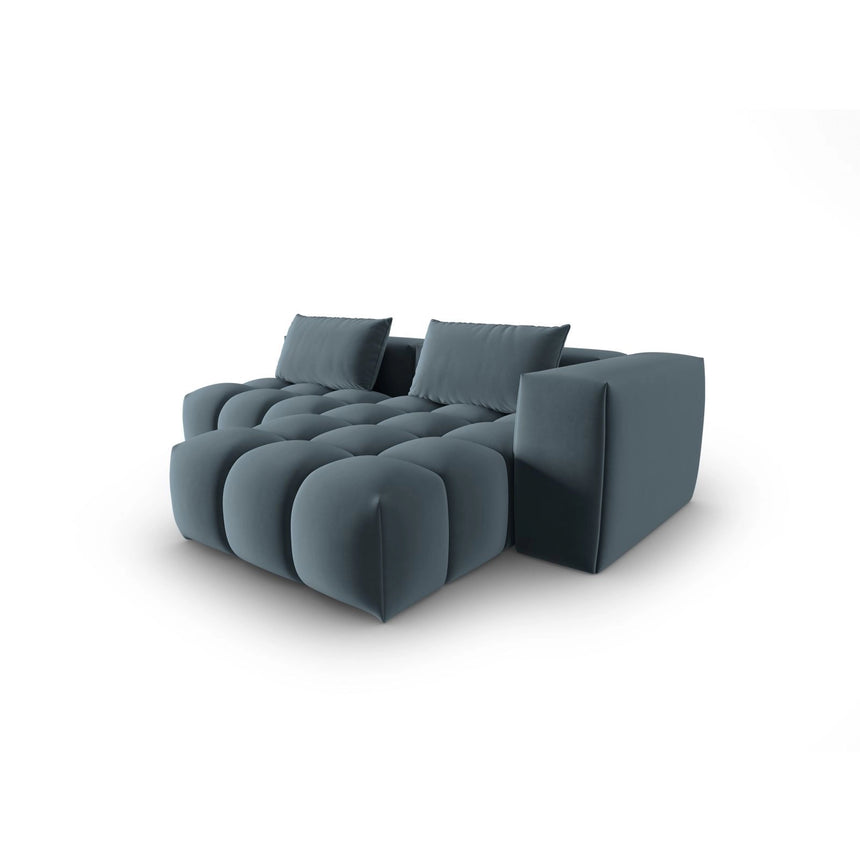 Verona Modulares 3-Sitzer Ecksofa, Rechte Seite, aus Samt in Pastellblau (Casino Dark Blue), 205x145 cm von Cosmopolitan Design – Bild 4