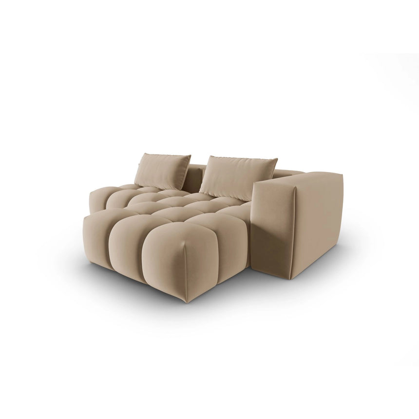 Verona Modulares 3-Sitzer Ecksofa, Rechte Seite, aus Samt in Sand (Casino Lion), 205x145 cm von Cosmopolitan Design – Bild 4