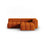 Verona Modulares 3-Sitzer Ecksofa, Rechte Seite, aus Samt in Terrakotta (Casino Terracota), 205x145 cm von Cosmopolitan Design – Bild 1