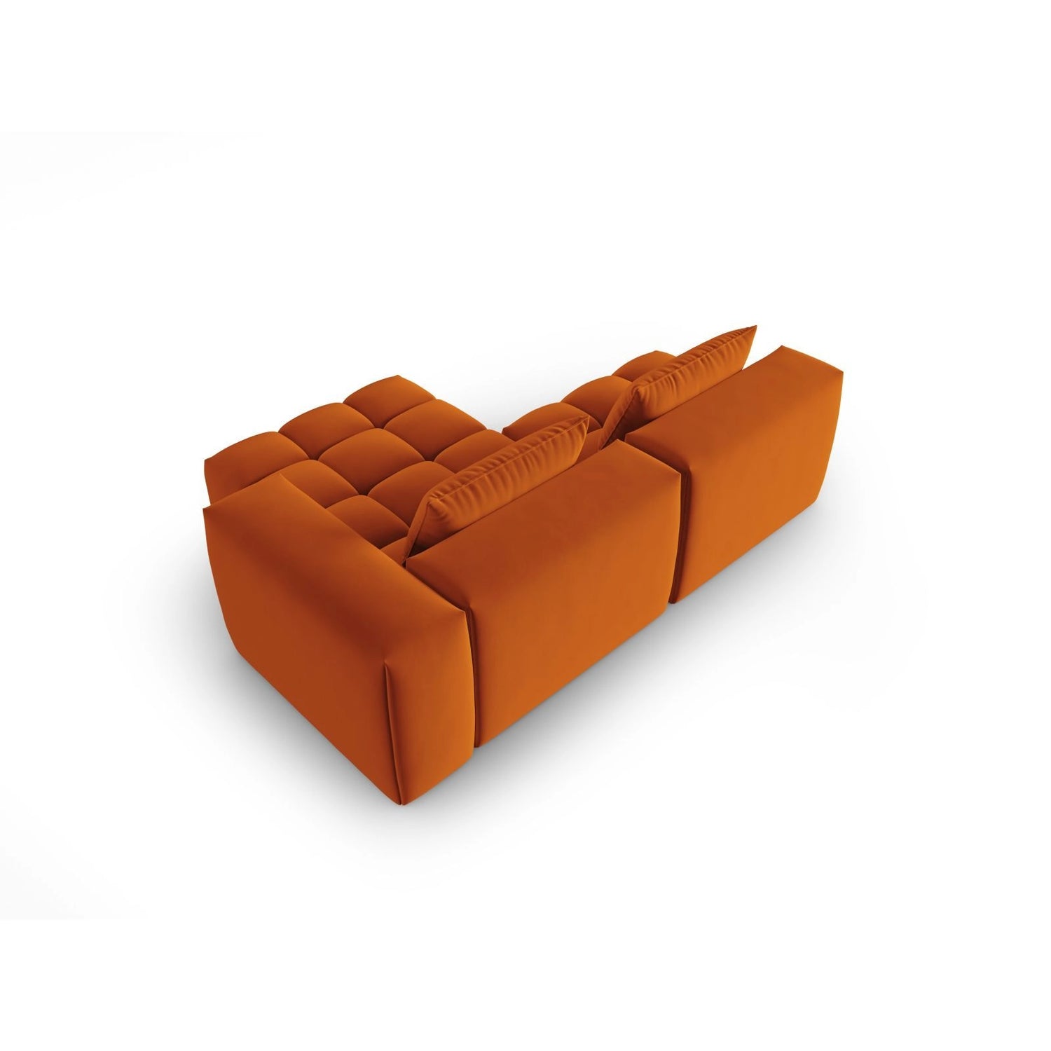 Verona Modulares 3-Sitzer Ecksofa, Rechte Seite, aus Samt in Terrakotta (Casino Terracota), 205x145 cm von Cosmopolitan Design – Bild 5