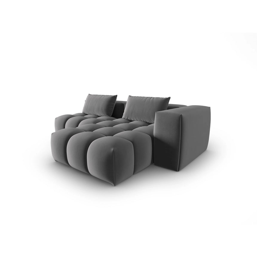 Verona Modulares 3-Sitzer Ecksofa, Rechte Seite, aus Samt in Warmes Grau (Casino Anthracite), 205x145 cm von Cosmopolitan Design – Bild 4