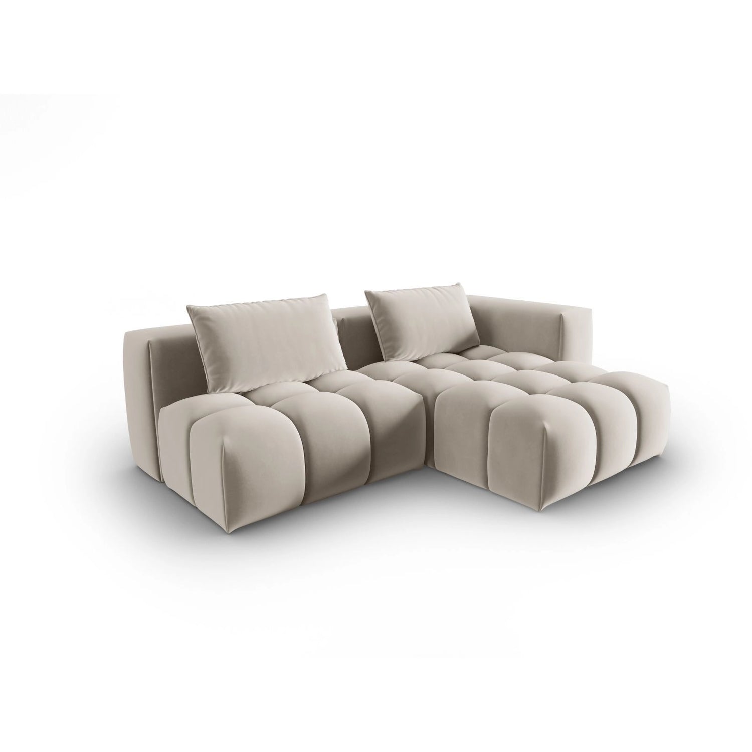 Verona Modulares 3-Sitzer Ecksofa, Rechte Seite, aus Samt oder Strukturstoff, 205x145 cm von Cosmopolitan Design – Bild 3