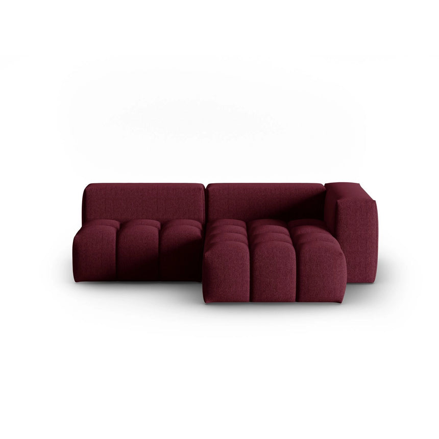 Verona Modulares 3-Sitzer Ecksofa, Rechte Seite, aus Strukturierter Stoff in Burgund (Sorella 59), 205x145 cm von Cosmopolitan Design – Bild 1