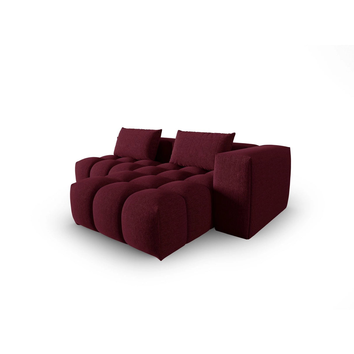 Verona Modulares 3-Sitzer Ecksofa, Rechte Seite, aus Strukturierter Stoff in Burgund (Sorella 59), 205x145 cm von Cosmopolitan Design – Bild 4