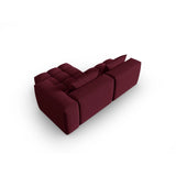 Verona Modulares 3-Sitzer Ecksofa, Rechte Seite, aus Strukturierter Stoff in Burgund (Sorella 59), 205x145 cm von Cosmopolitan Design – Bild 5