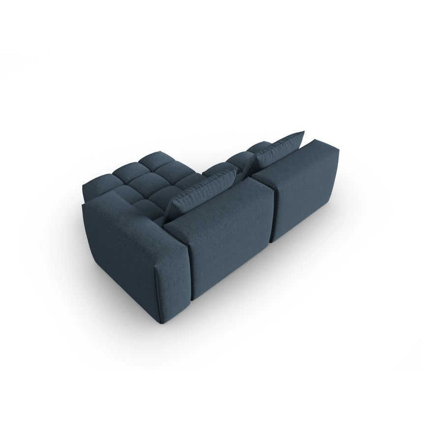 Verona Modulares 3-Sitzer Ecksofa, Rechte Seite, aus Strukturierter Stoff in Dunkelblau (Sorella 77), 205x145 cm von Cosmopolitan Design – Bild 5