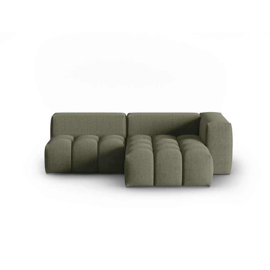 Verona Modulares 3-Sitzer Ecksofa, Rechte Seite, aus Strukturierter Stoff in Dunkles olivgrün (Sorella 34), 205x145 cm von Cosmopolitan Design – Bild 1