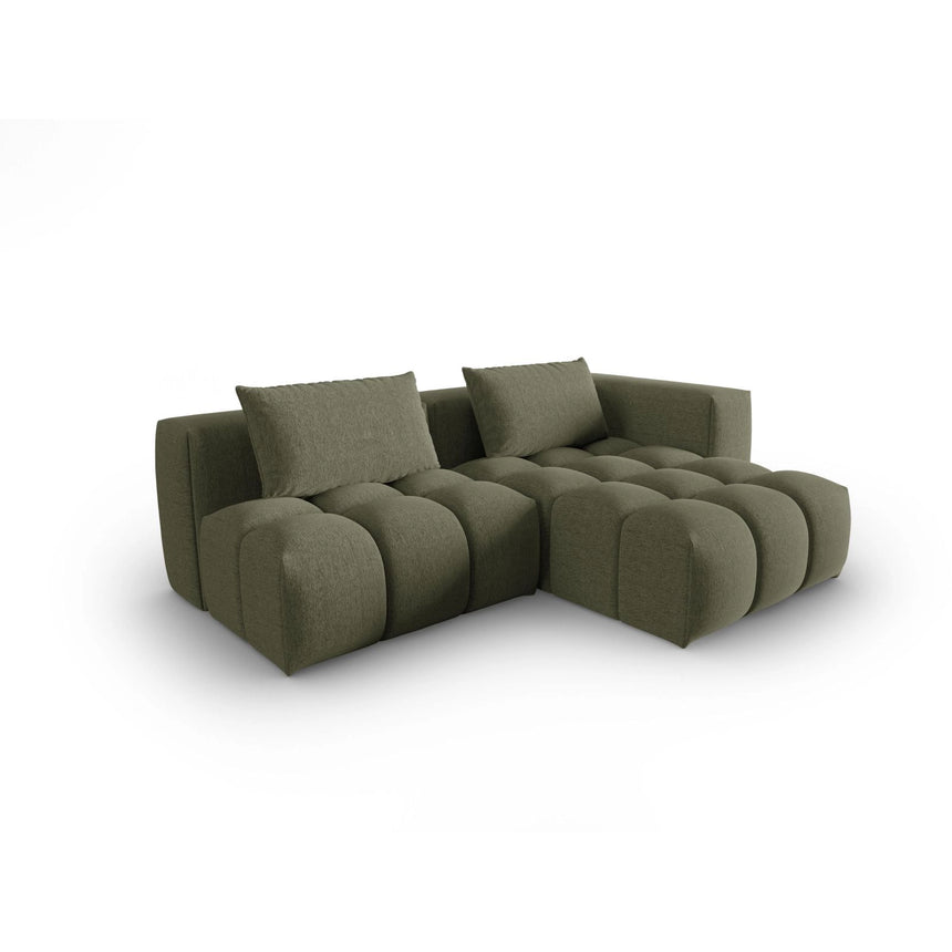 Verona Modulares 3-Sitzer Ecksofa, Rechte Seite, aus Strukturierter Stoff in Dunkles olivgrün (Sorella 34), 205x145 cm von Cosmopolitan Design – Bild 3