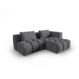 Verona Modulares 3-Sitzer Ecksofa, Rechte Seite, aus Strukturierter Stoff in Grau (Sorella 89), 205x145 cm von Cosmopolitan Design – Bild 3
