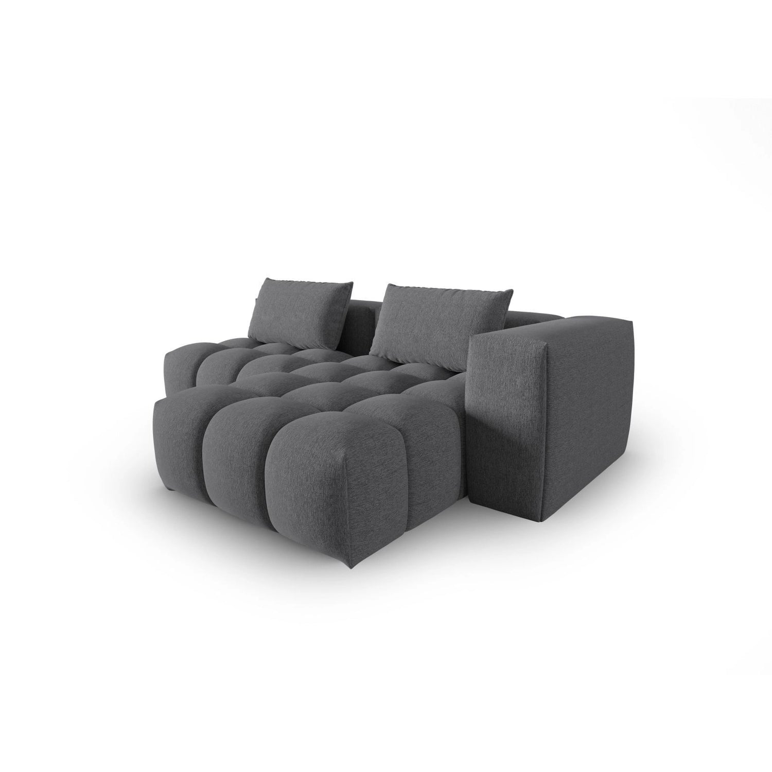 Verona Modulares 3-Sitzer Ecksofa, Rechte Seite, aus Strukturierter Stoff in Grau (Sorella 89), 205x145 cm von Cosmopolitan Design – Bild 4