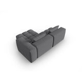 Verona Modulares 3-Sitzer Ecksofa, Rechte Seite, aus Strukturierter Stoff in Grau (Sorella 89), 205x145 cm von Cosmopolitan Design – Bild 5