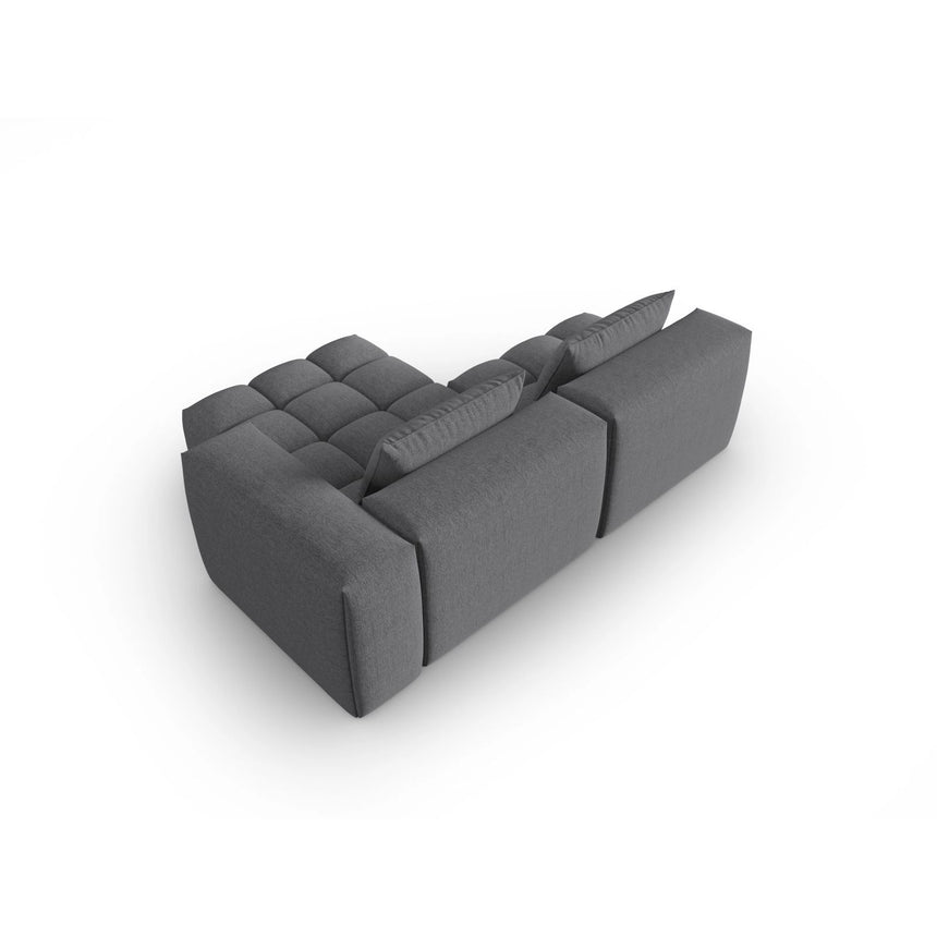 Verona Modulares 3-Sitzer Ecksofa, Rechte Seite, aus Strukturierter Stoff in Grau (Sorella 89), 205x145 cm von Cosmopolitan Design – Bild 5