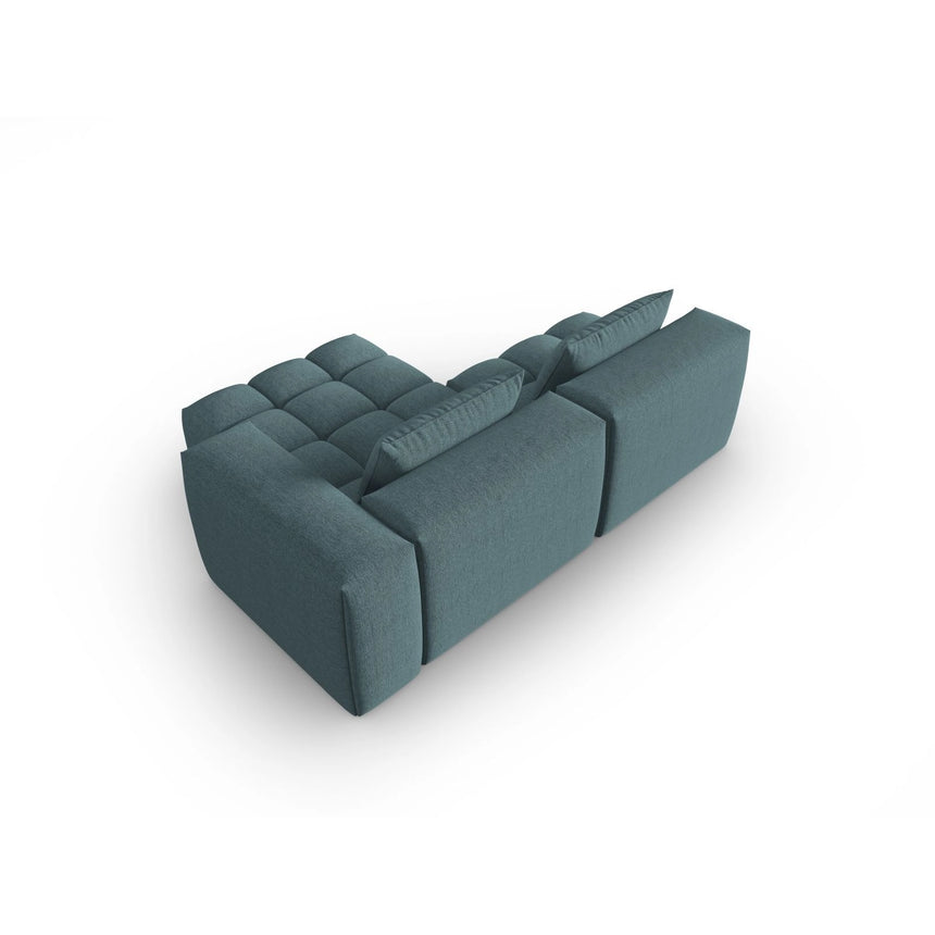 Verona Modulares 3-Sitzer Ecksofa, Rechte Seite, aus Strukturierter Stoff in Hellblau (Sorella 76), 205x145 cm von Cosmopolitan Design – Bild 5