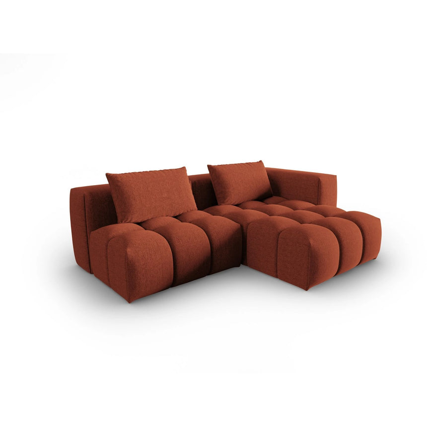 Verona Modulares 3-Sitzer Ecksofa, Rechte Seite, aus Strukturierter Stoff in Koralle (Sorella 58), 205x145 cm von Cosmopolitan Design – Bild 3