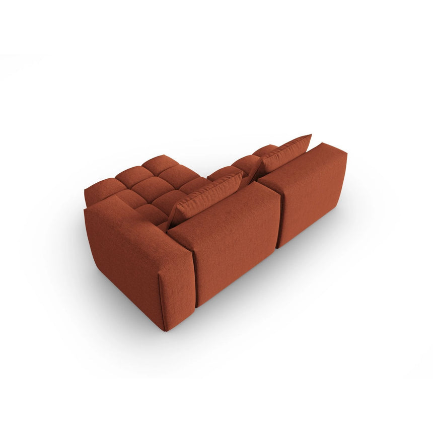 Verona Modulares 3-Sitzer Ecksofa, Rechte Seite, aus Strukturierter Stoff in Koralle (Sorella 58), 205x145 cm von Cosmopolitan Design – Bild 5