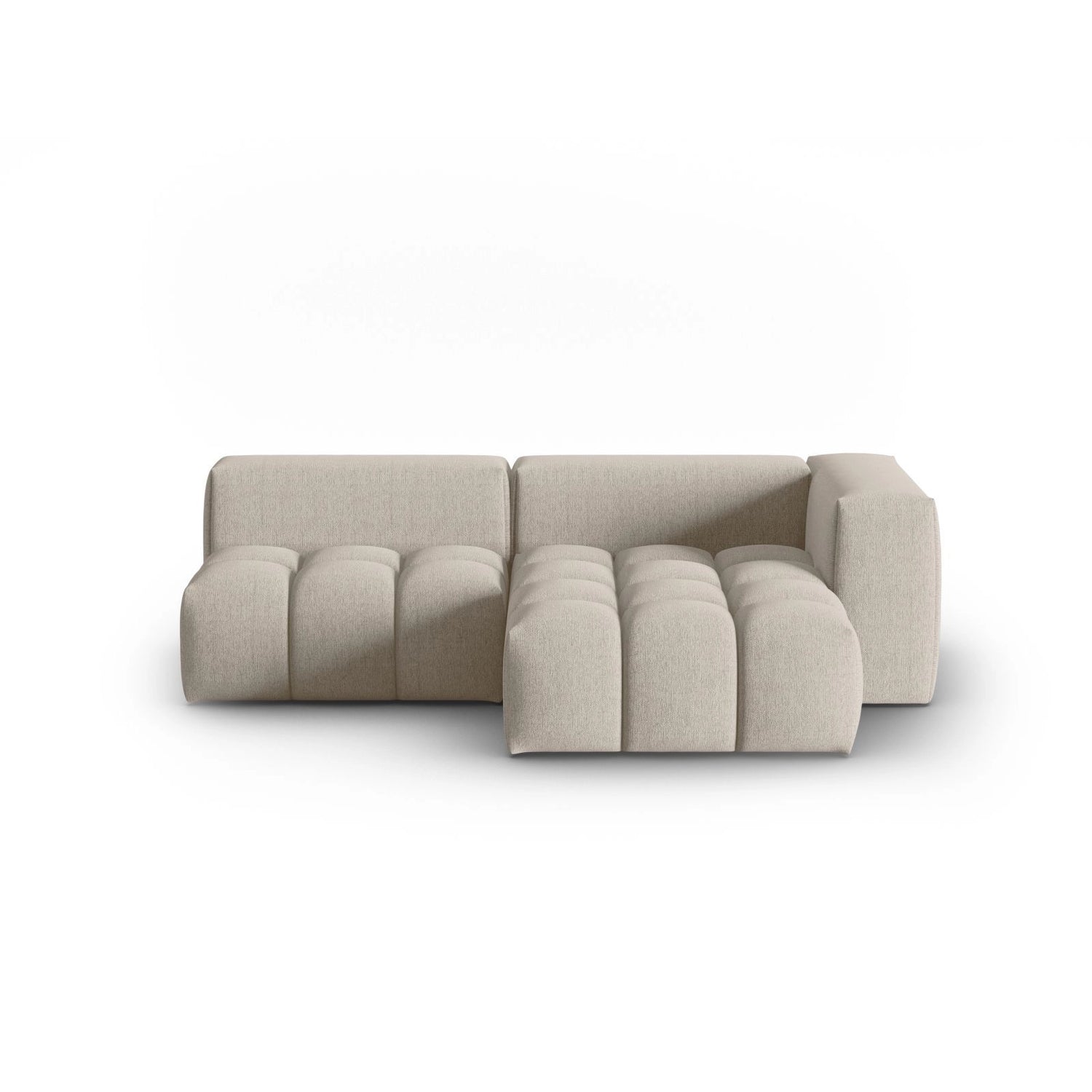 Verona Modulares 3-Sitzer Ecksofa, Rechte Seite, aus Strukturierter Stoff in Sand (Sorella 05), 205x145 cm von Cosmopolitan Design – Bild 1
