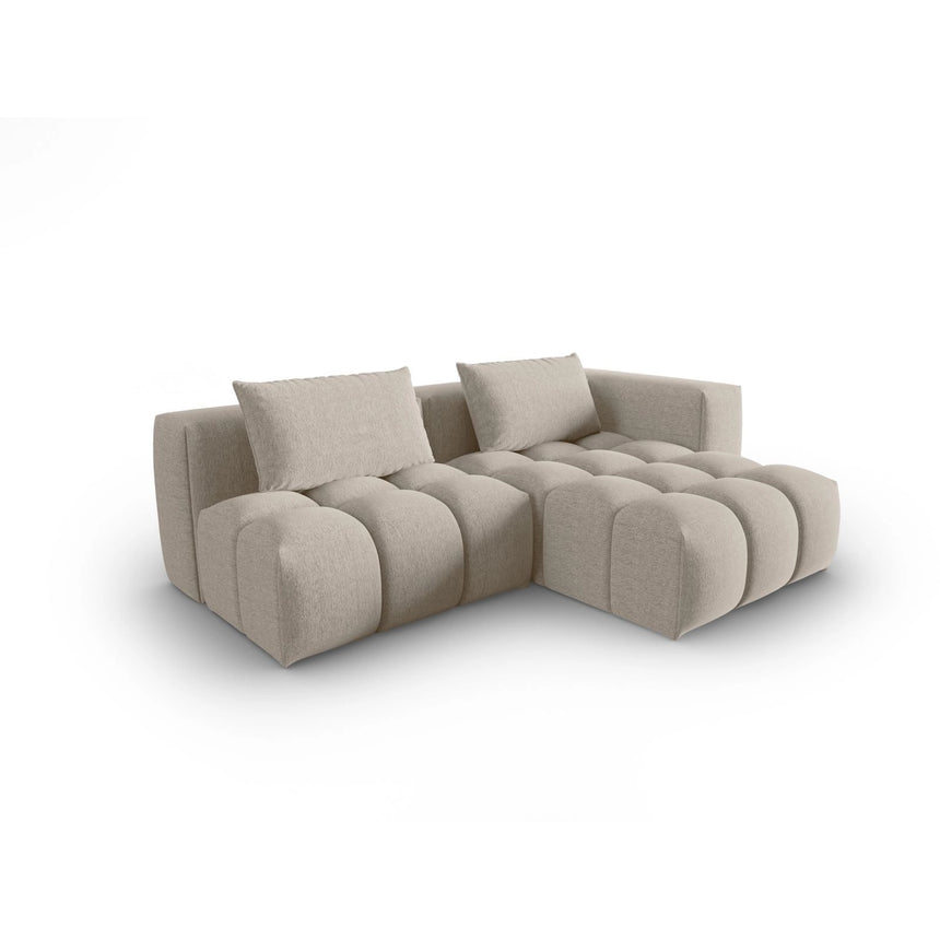 Verona Modulares 3-Sitzer Ecksofa, Rechte Seite, aus Strukturierter Stoff in Sand (Sorella 05), 205x145 cm von Cosmopolitan Design – Bild 3