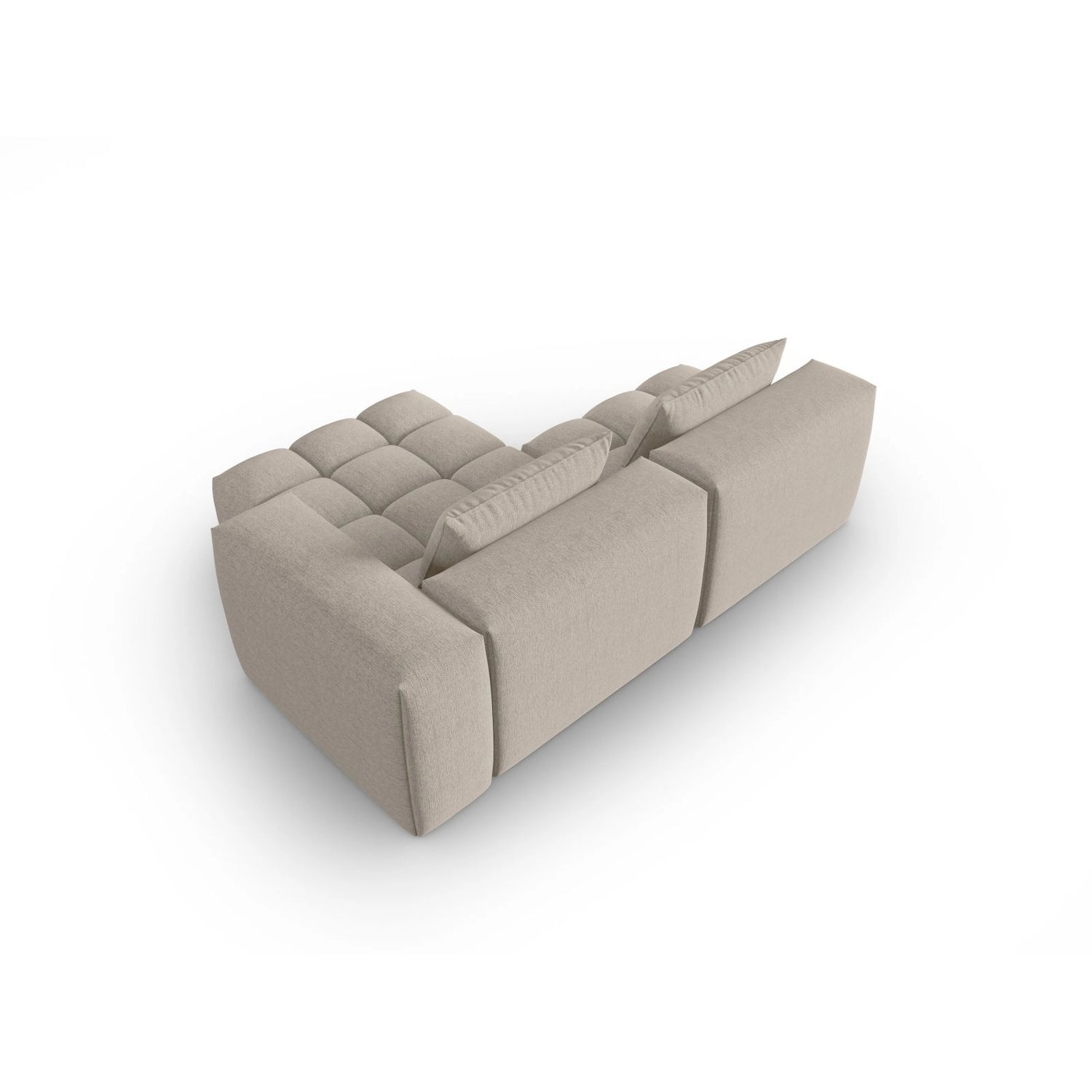 Verona Modulares 3-Sitzer Ecksofa, Rechte Seite, aus Strukturierter Stoff in Sand (Sorella 05), 205x145 cm von Cosmopolitan Design – Bild 5