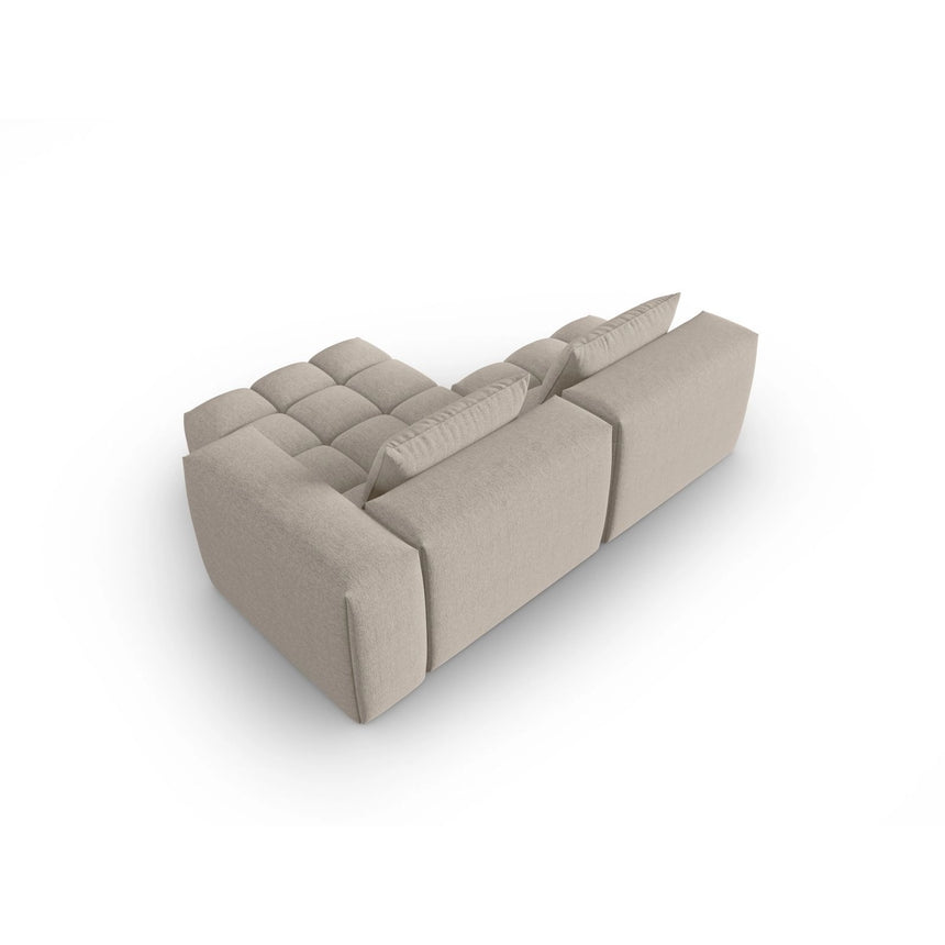 Verona Modulares 3-Sitzer Ecksofa, Rechte Seite, aus Strukturierter Stoff in Sand (Sorella 05), 205x145 cm von Cosmopolitan Design – Bild 5
