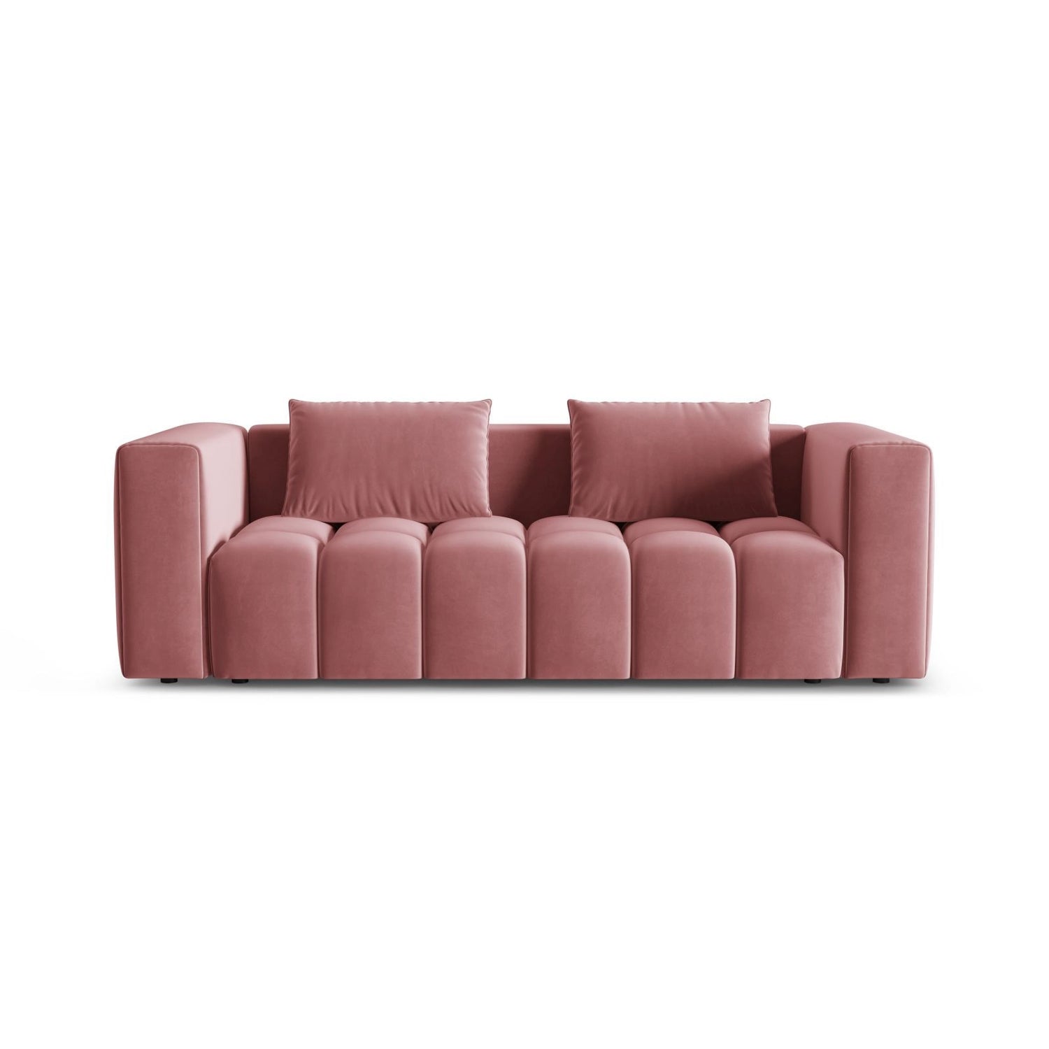 Verona Modulares 3-Sitzer Sofa aus Samt in Flamingo (Casino Salmon), 252x98 cm von Cosmopolitan Design – Bild 1