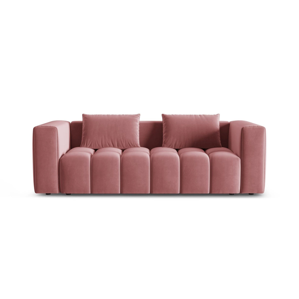 Verona Modulares 3-Sitzer Sofa aus Samt in Flamingo (Casino Salmon), 252x98 cm von Cosmopolitan Design – Bild 1