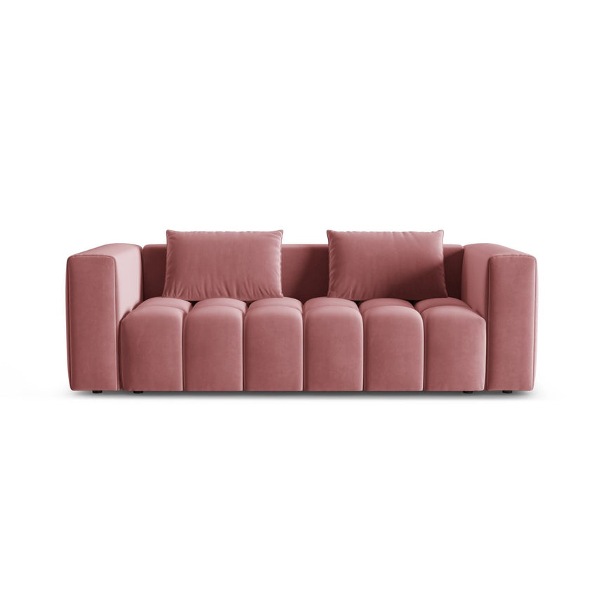 Verona Modulares 3-Sitzer Sofa aus Samt in Flamingo (Casino Salmon), 252x98 cm von Cosmopolitan Design – Bild 1