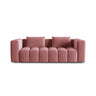 Verona Modulares 3-Sitzer Sofa aus Samt in Flamingo (Casino Salmon), 252x98 cm von Cosmopolitan Design – Bild 1