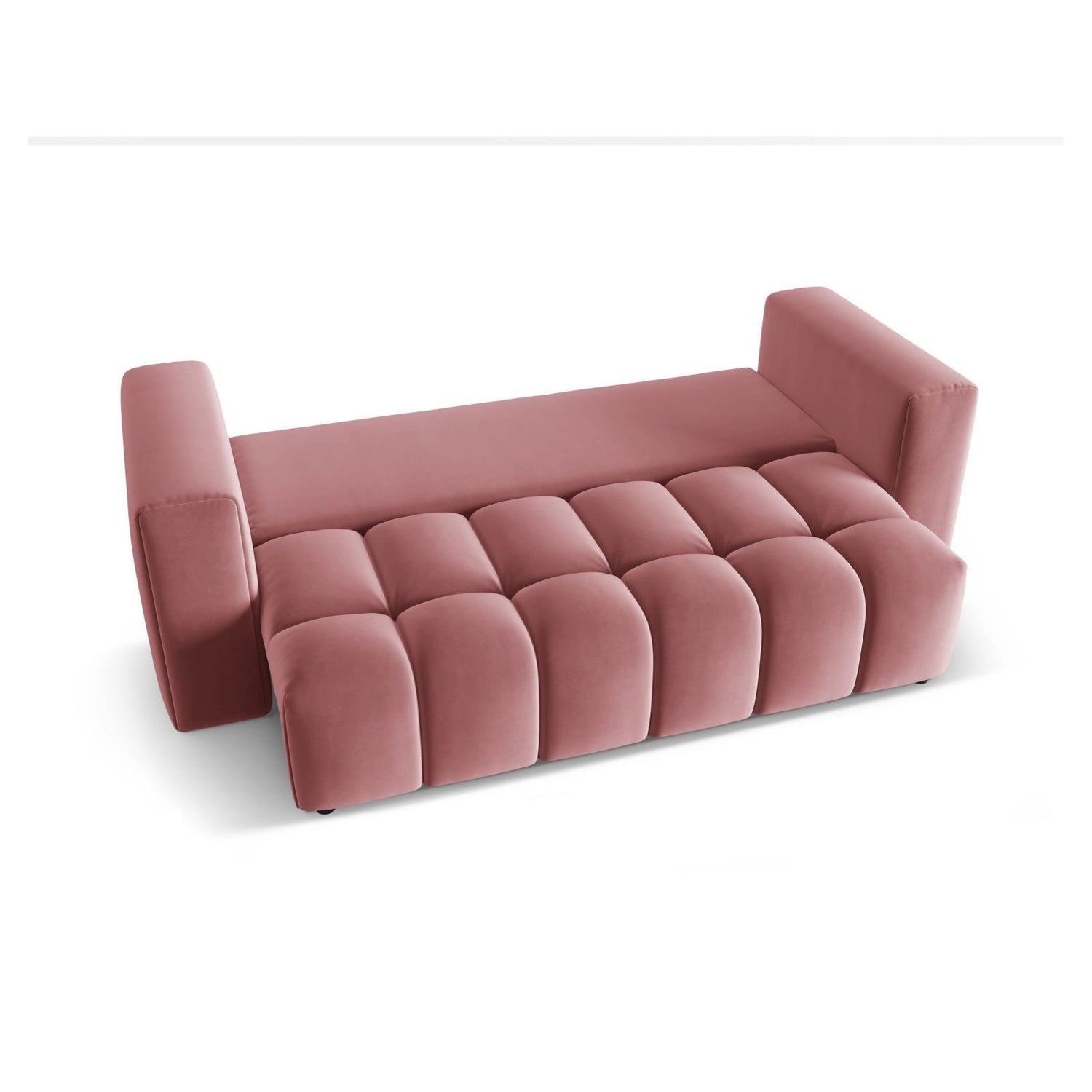 Verona Modulares 3-Sitzer Sofa aus Samt in Flamingo (Casino Salmon), 252x98 cm von Cosmopolitan Design – Bild 5