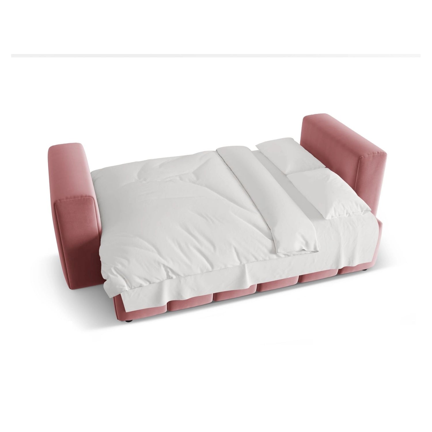 Verona Modulares 3-Sitzer Sofa aus Samt in Flamingo (Casino Salmon), 252x98 cm von Cosmopolitan Design – Bild 6