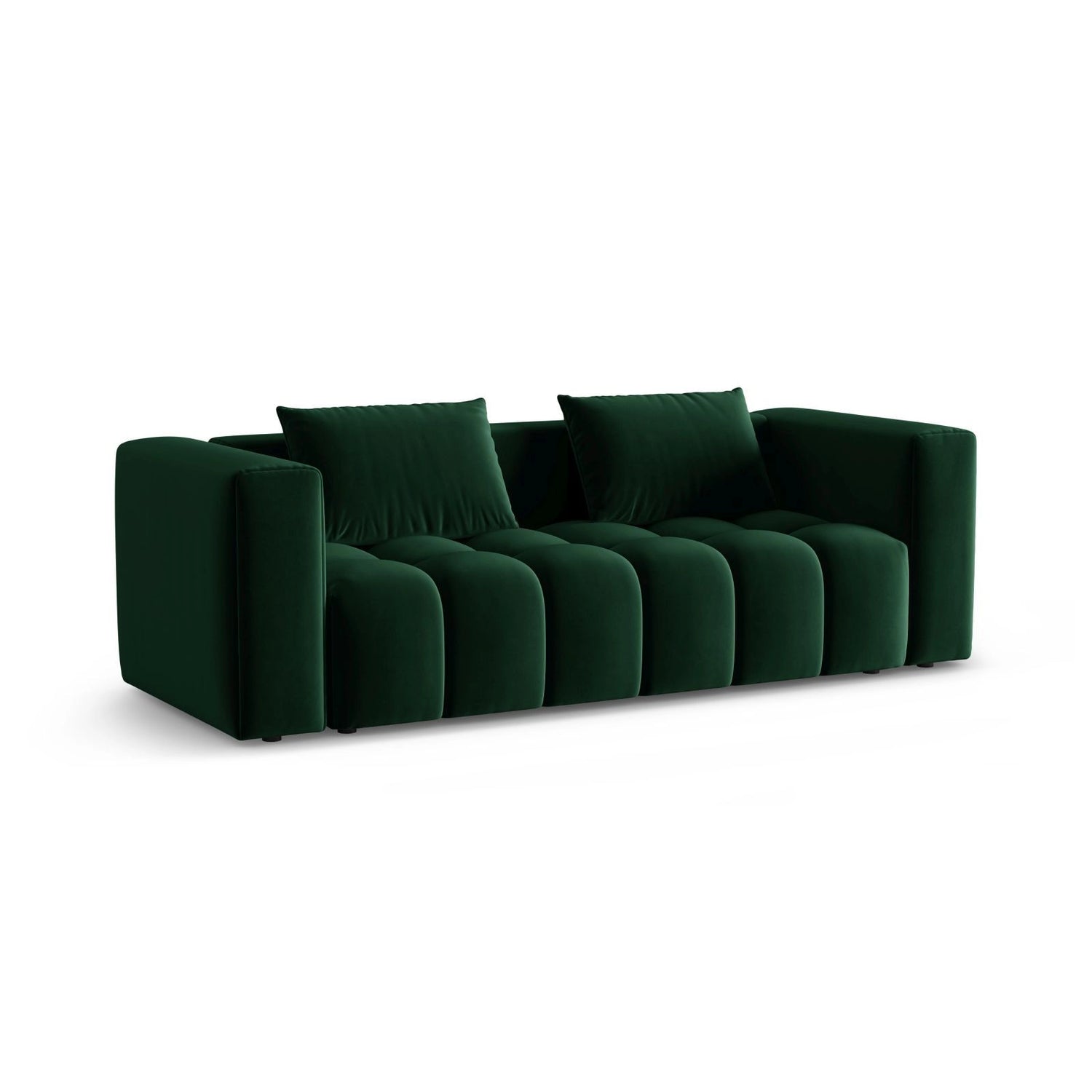 Verona Modulares 3-Sitzer Sofa aus Samt in Flaschengrün (Casino Deep Green), 252x98 cm von Cosmopolitan Design – Bild 3