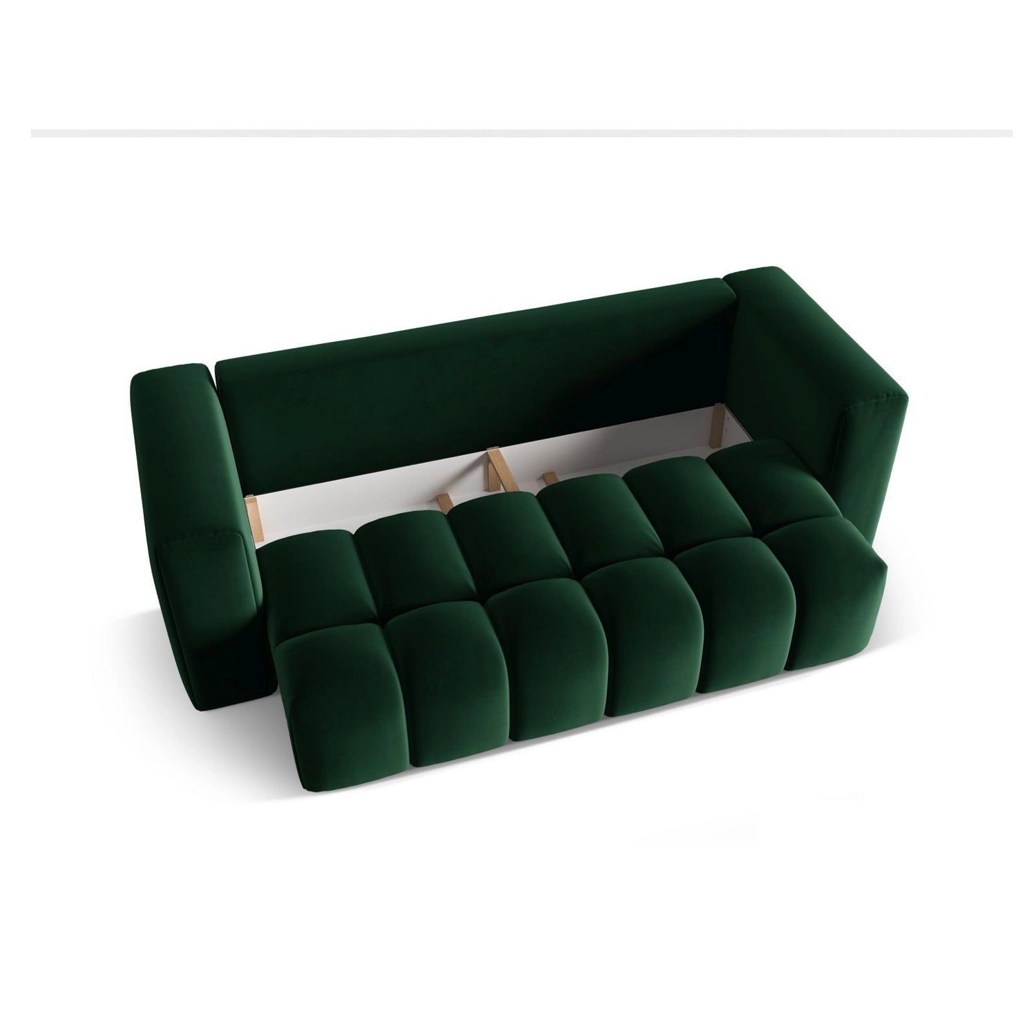 Verona Modulares 3-Sitzer Sofa aus Samt in Flaschengrün (Casino Deep Green), 252x98 cm von Cosmopolitan Design – Bild 4