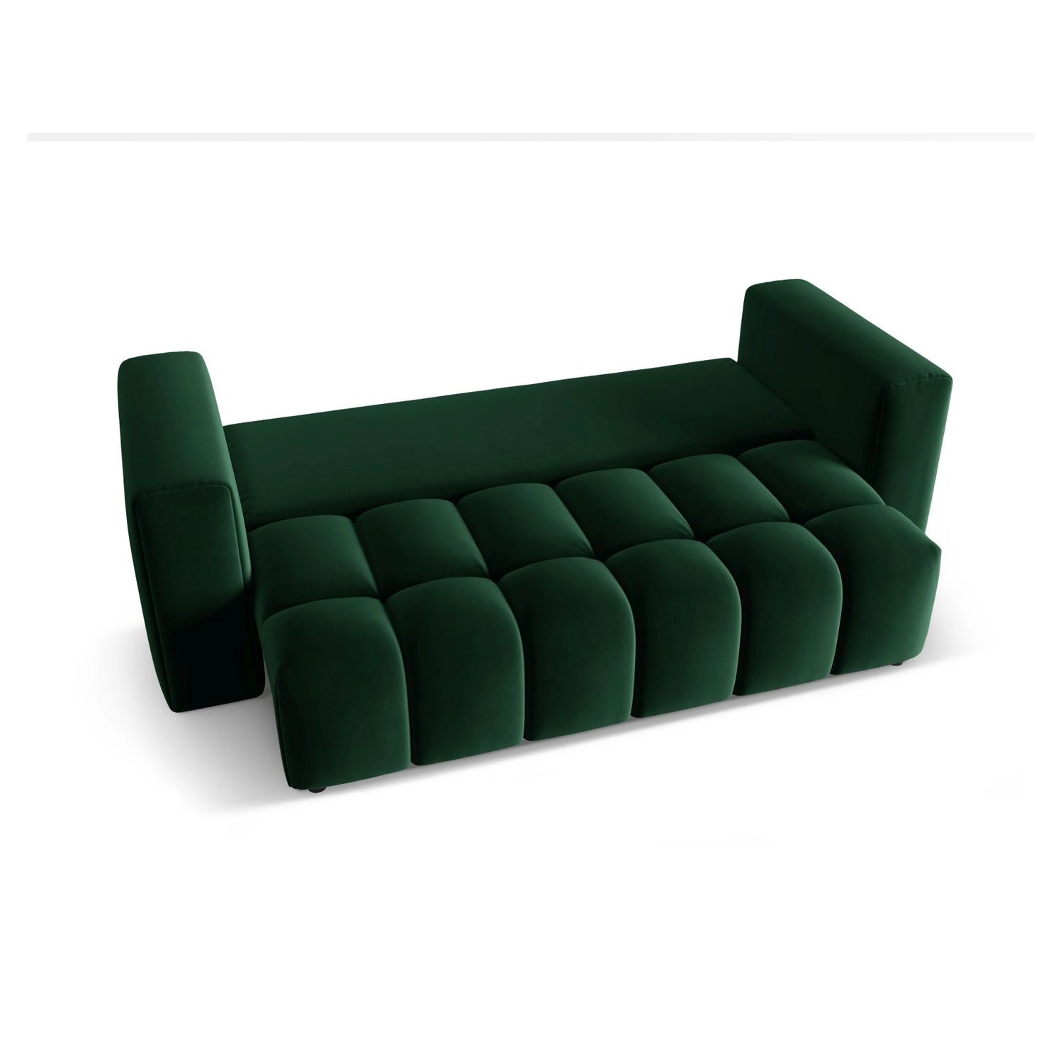 Verona Modulares 3-Sitzer Sofa aus Samt in Flaschengrün (Casino Deep Green), 252x98 cm von Cosmopolitan Design – Bild 5
