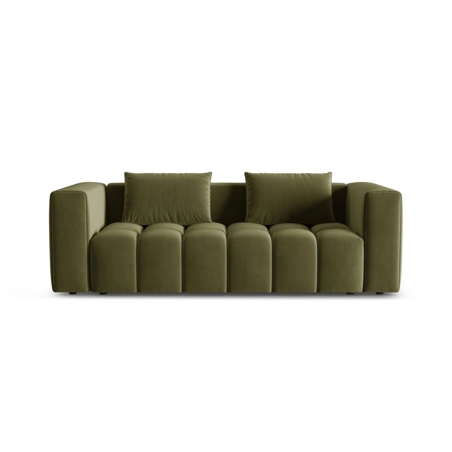 Verona Modulares 3-Sitzer Sofa aus Samt in Hellgrün (Casino Forest), 252x98 cm von Cosmopolitan Design – Bild 1
