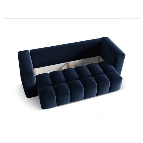 Verona Modulares 3-Sitzer Sofa aus Samt in Königsblau (Casino Deep Blue), 252x98 cm von Cosmopolitan Design – Bild 4