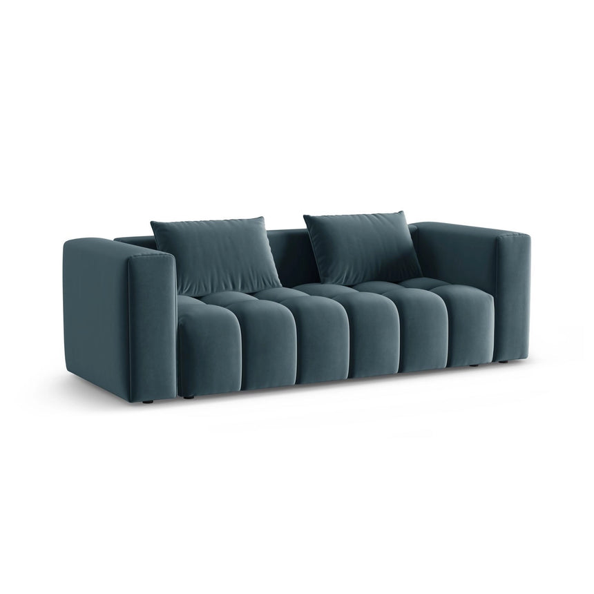 Verona Modulares 3-Sitzer Sofa aus Samt in Pastellblau (Casino Dark Blue), 252x98 cm von Cosmopolitan Design – Bild 3