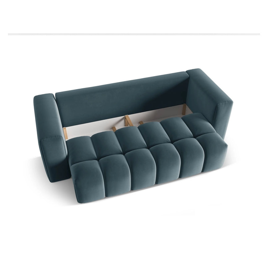 Verona Modulares 3-Sitzer Sofa aus Samt in Pastellblau (Casino Dark Blue), 252x98 cm von Cosmopolitan Design – Bild 4