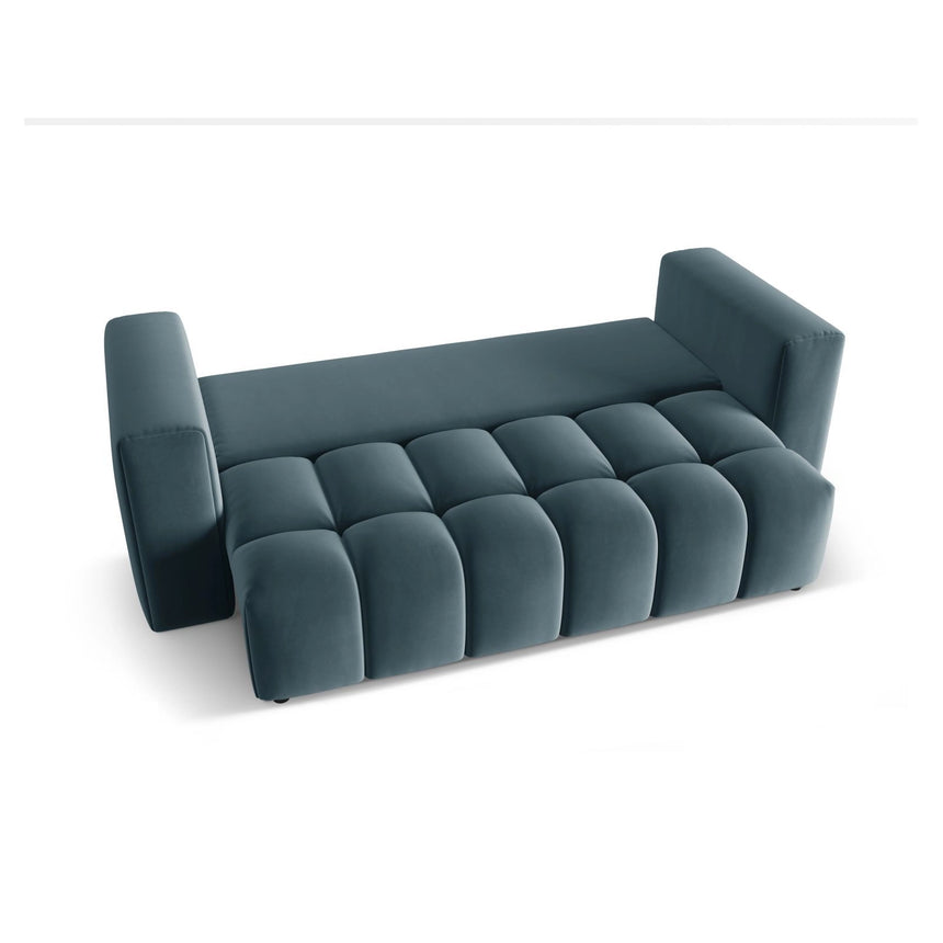 Verona Modulares 3-Sitzer Sofa aus Samt in Pastellblau (Casino Dark Blue), 252x98 cm von Cosmopolitan Design – Bild 5
