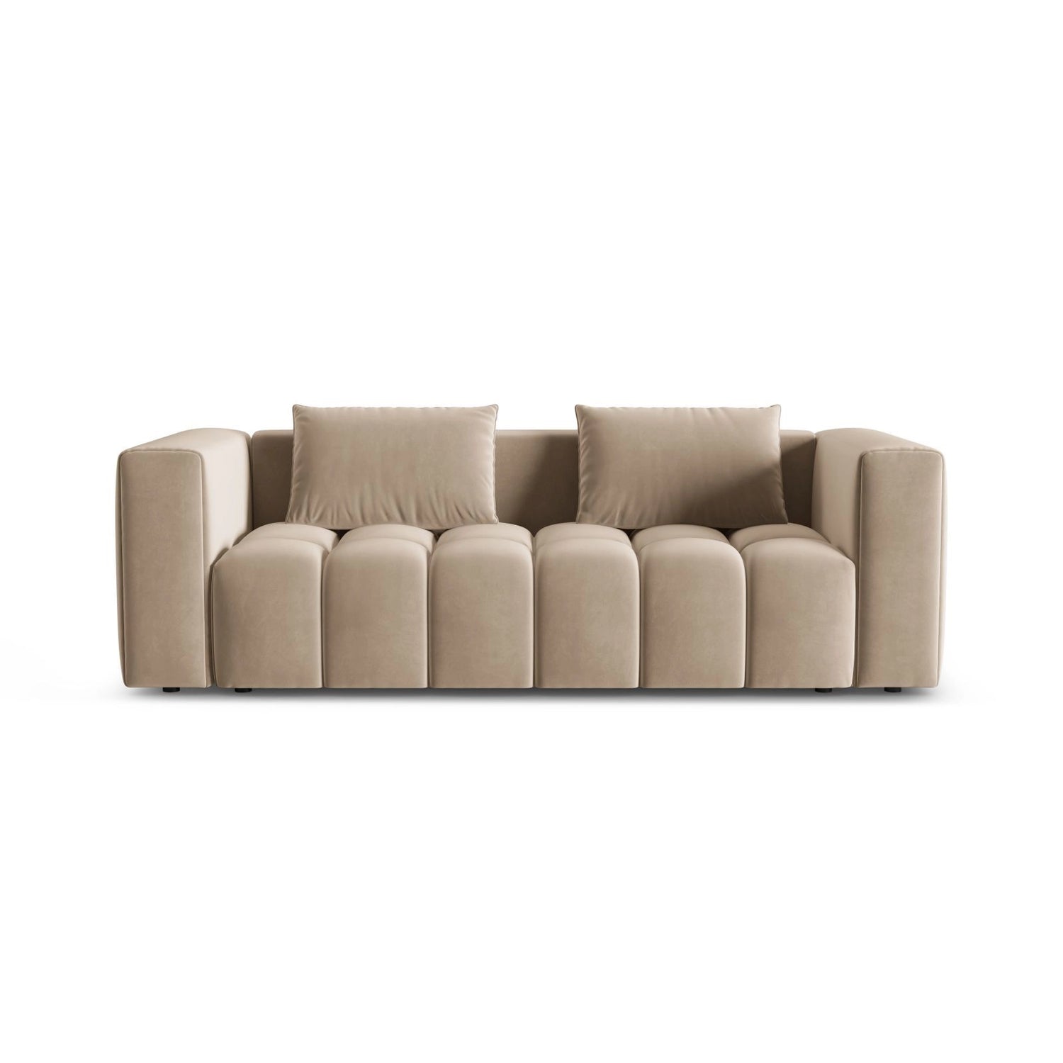 Verona Modulares 3-Sitzer Sofa aus Samt in Sand (Casino Lion), 252x98 cm von Cosmopolitan Design – Bild 1