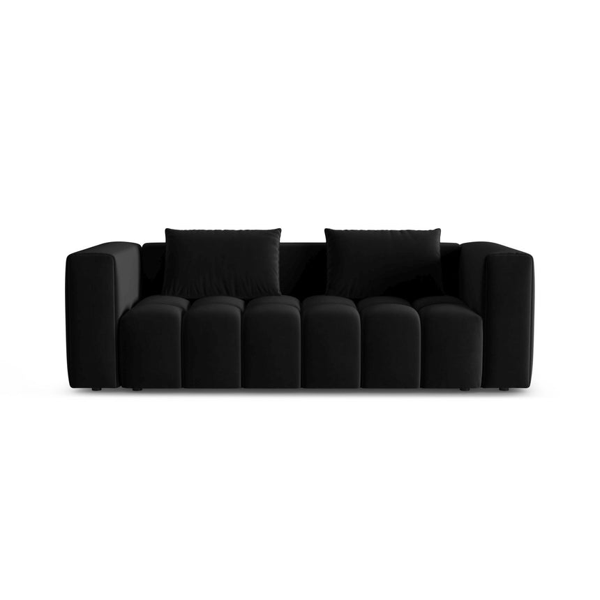 Verona Modulares 3-Sitzer Sofa aus Samt in Schwarz (Casino Black), 252x98 cm von Cosmopolitan Design – Bild 1