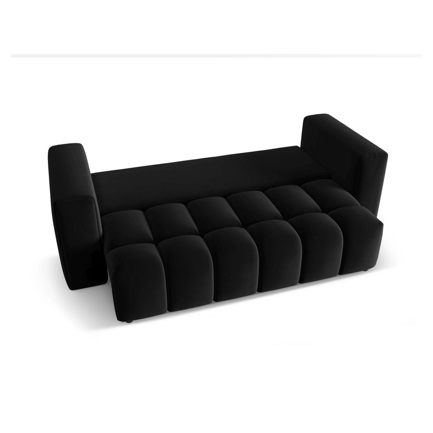 Verona Modulares 3-Sitzer Sofa aus Samt in Schwarz (Casino Black), 252x98 cm von Cosmopolitan Design – Bild 5