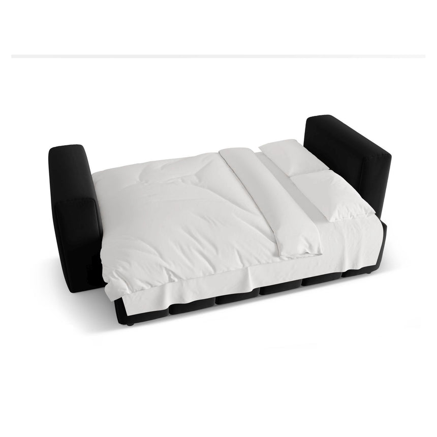 Verona Modulares 3-Sitzer Sofa aus Samt in Schwarz (Casino Black), 252x98 cm von Cosmopolitan Design – Bild 6