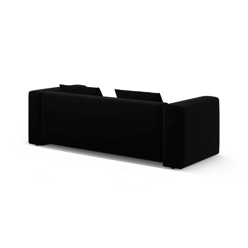 Verona Modulares 3-Sitzer Sofa aus Samt in Schwarz (Casino Black), 252x98 cm von Cosmopolitan Design – Bild 7