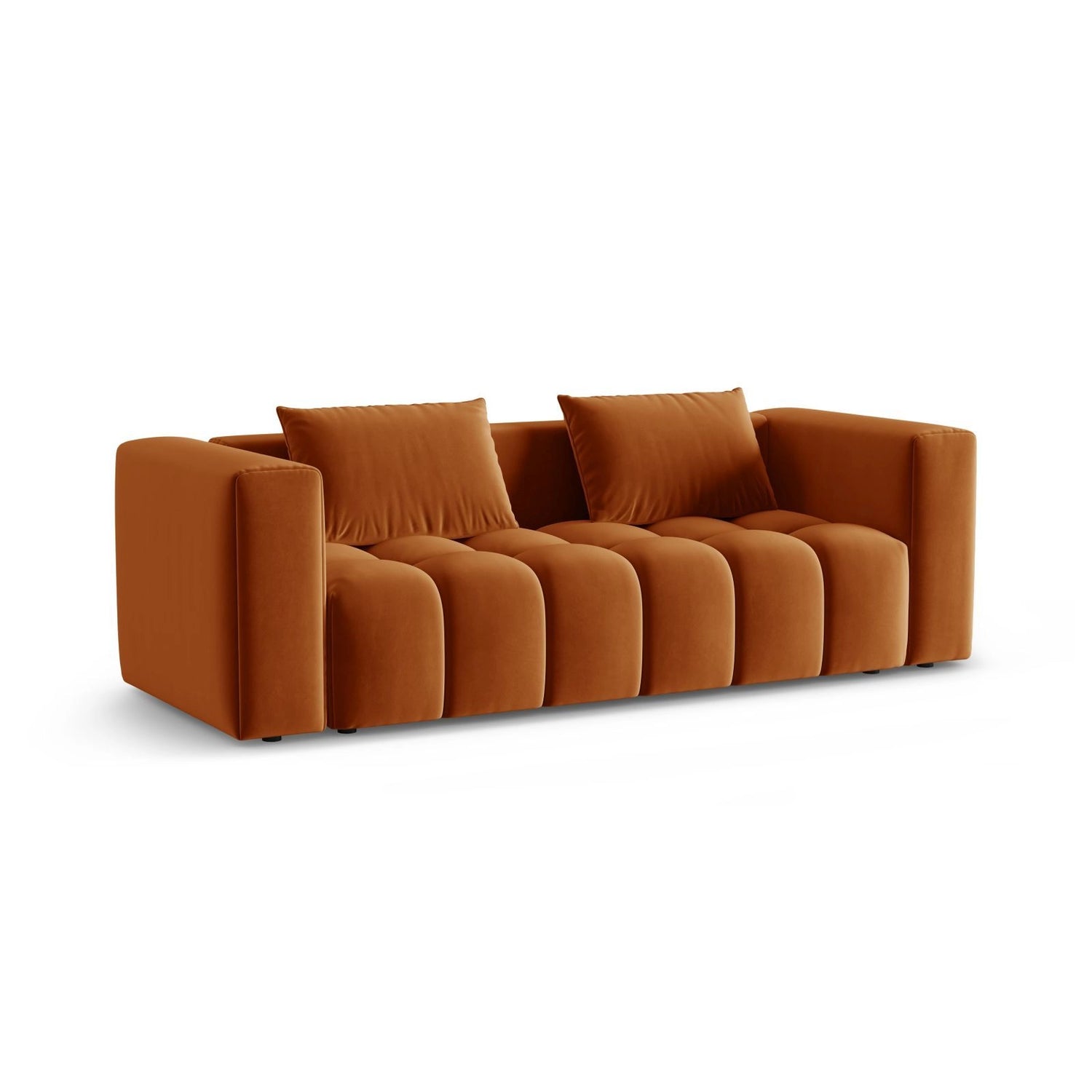 Verona Modulares 3-Sitzer Sofa aus Samt in Terrakotta (Casino Terracota), 252x98 cm von Cosmopolitan Design – Bild 3