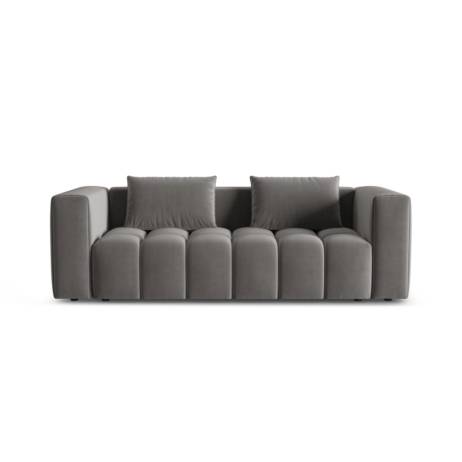 Verona Modulares 3-Sitzer Sofa aus Samt in Warmes Grau (Casino Anthracite), 252x98 cm von Cosmopolitan Design – Bild 1