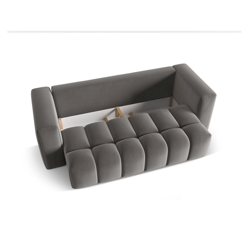 Verona Modulares 3-Sitzer Sofa aus Samt in Warmes Grau (Casino Anthracite), 252x98 cm von Cosmopolitan Design – Bild 4