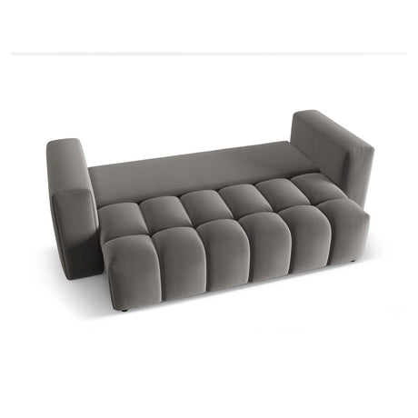 Verona Modulares 3-Sitzer Sofa aus Samt in Warmes Grau (Casino Anthracite), 252x98 cm von Cosmopolitan Design – Bild 5