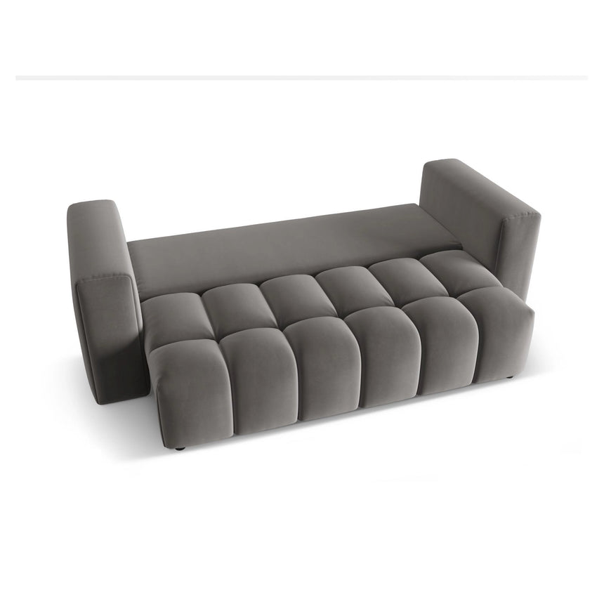 Verona Modulares 3-Sitzer Sofa aus Samt in Warmes Grau (Casino Anthracite), 252x98 cm von Cosmopolitan Design – Bild 5